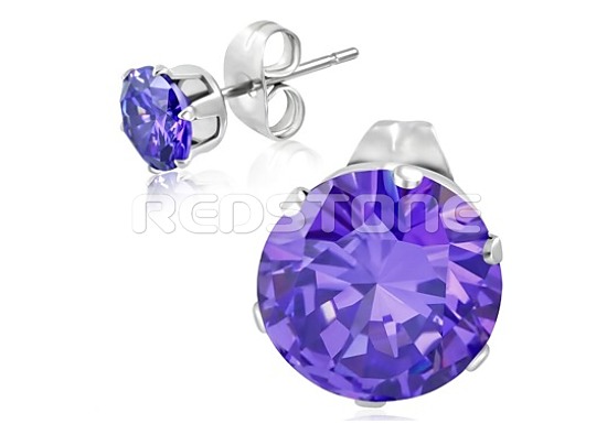 Oceľové náušnice so zirkónom SS1043